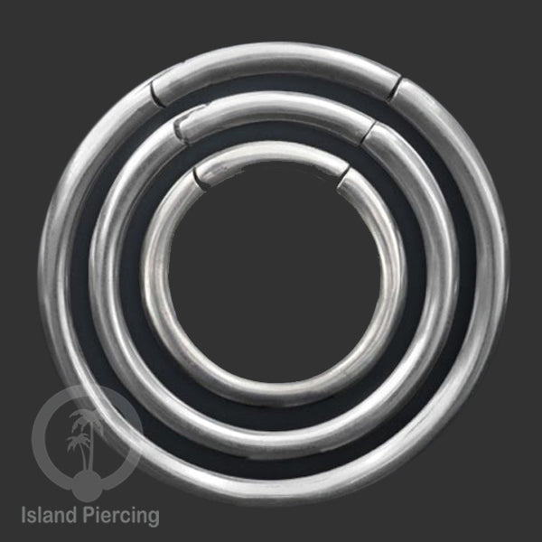 Piecing Clicker magnetik kuningan putih, White brass body jewelry stacking ring