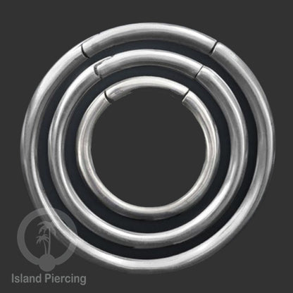 Piecing Clicker magnetik kuningan putih, White brass body jewelry stacking ring