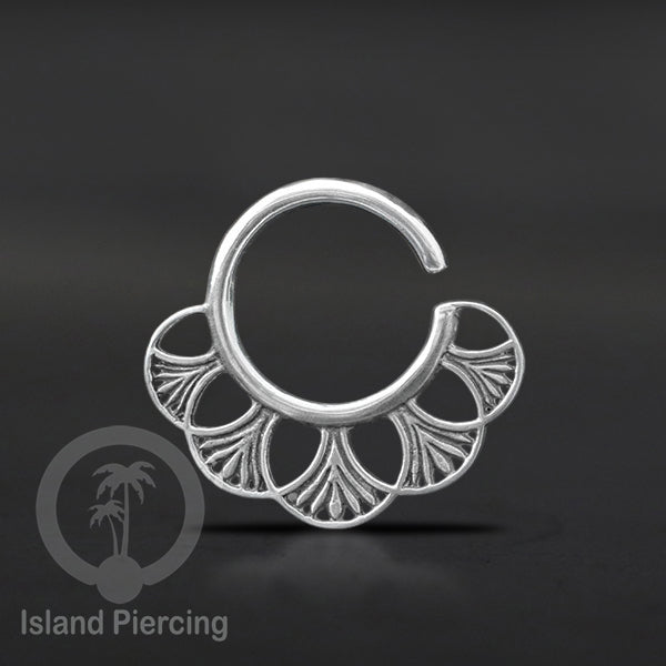 White Brass Piercing expander, Tindik lubang besar motif ang menarik termasuk ular.