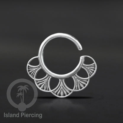 White Brass Piercing expander, Tindik lubang besar motif ang menarik termasuk ular.