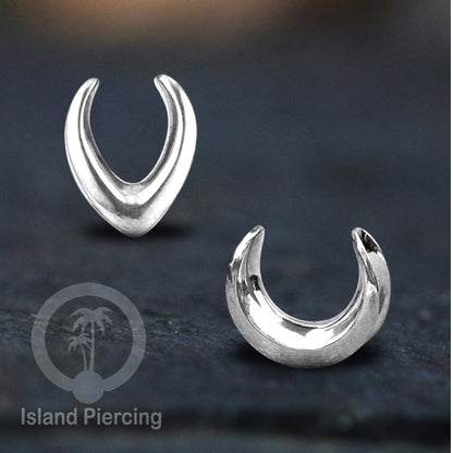 Ear-plug Tindik plug kuningan putih polos untuk telinga lubang besar ukuran 6-36mm