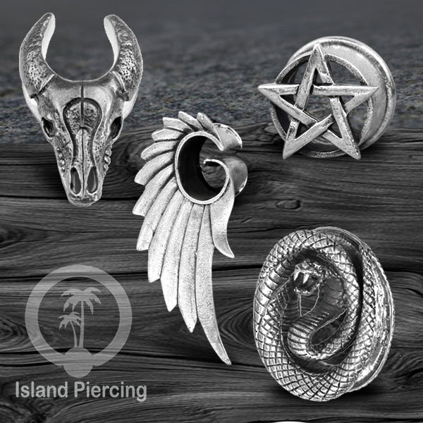 White Brass Ear-plug Tindik plug kuningan model unik dan istimewa