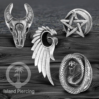 White Brass Ear-plug Tindik plug kuningan model unik dan istimewa