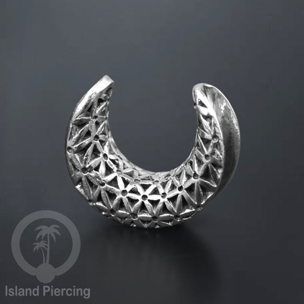 White Brass Ear-Saddle Tindik plug kuningan putih model yang cocok lubang besar