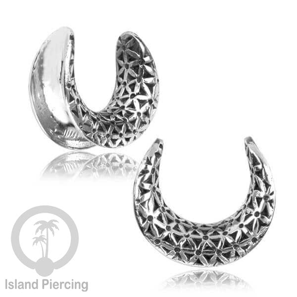 White Brass Ear-Saddle Tindik plug kuningan putih model yang cocok lubang besar