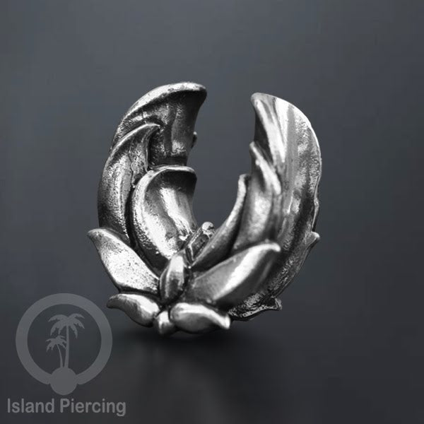 White Brass Ear-Saddle Tindik plug kuningan putih model yang cocok lubang besar