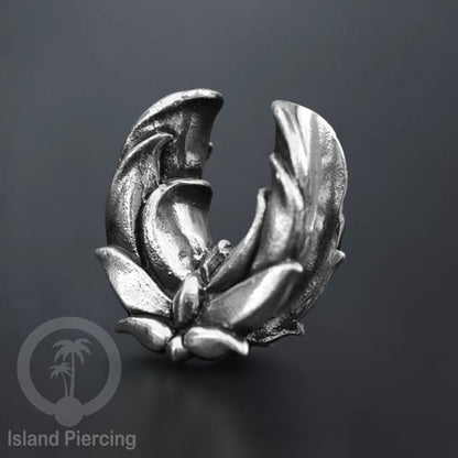 White Brass Ear-Saddle Tindik plug kuningan putih model yang cocok lubang besar