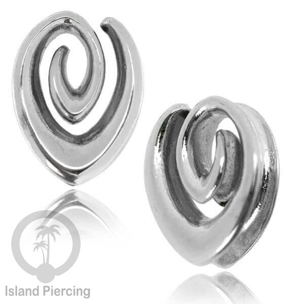 White Brass Ear-Saddle Tindik plug kuningan putih model polos  3 variasi