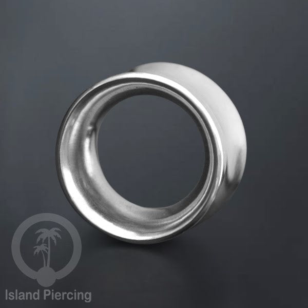 White Brass Ear-Saddle Tindik plug kuningan putih model polos  3 variasi