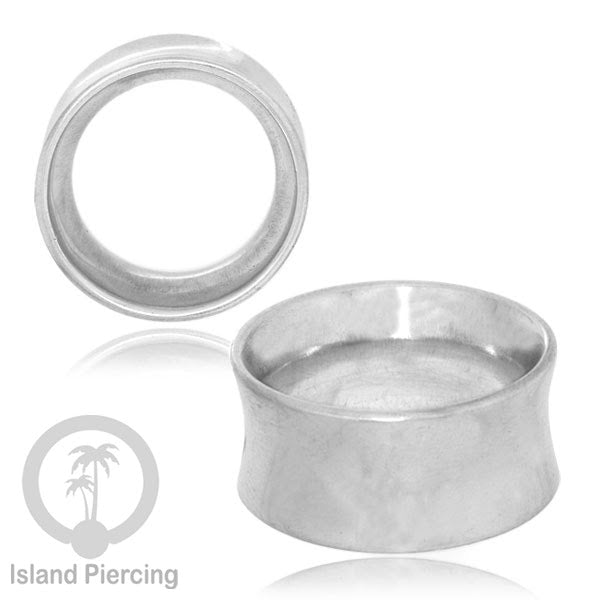 White Brass Ear-Saddle Tindik plug kuningan putih model polos  3 variasi