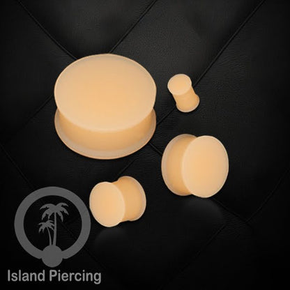 Ear-plug Silicone Anting tindik Silikon plug warna kulit ukuran 3-25mm