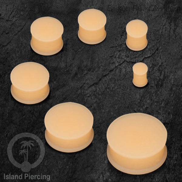 Ear-plug Silicone Anting tindik Silikon plug warna kulit ukuran 3-25mm