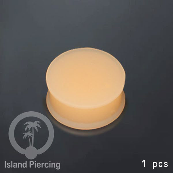 Ear-plug Silicone Anting tindik Silikon plug warna kulit ukuran 3-25mm
