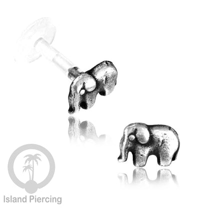 925 Sterling Silver Labret Piercings, Bioplastic push system, Anting Tindik Labret Perak asli