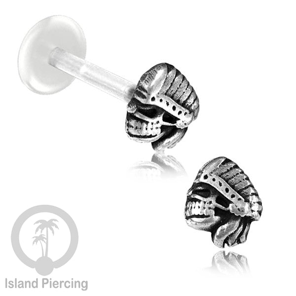 925 Sterling Silver Labret Piercings, Bioplastic push system, Anting Tindik Labret Perak asli