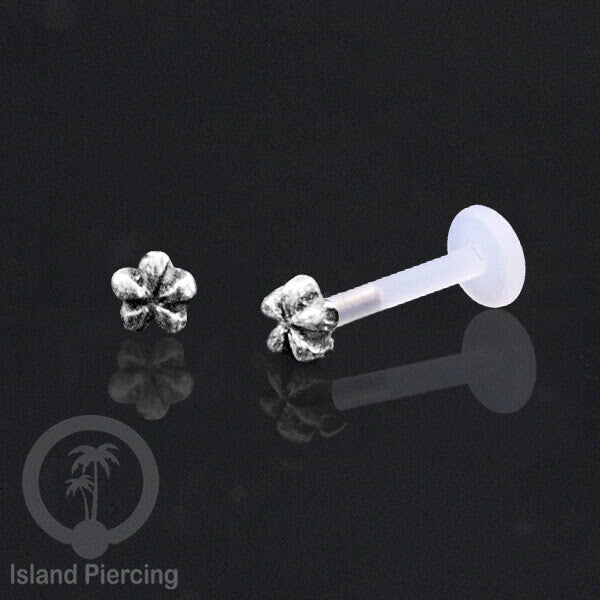 925 Sterling Silver Labret Piercings, Bioplastic push system, Anting Tindik Labret Perak asli