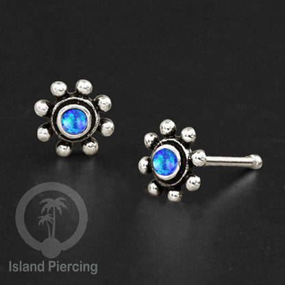 Nose Pin Piercing Silver 925 asli Jewelry Perhiasan Hidung perak dengan batu atau mutiara