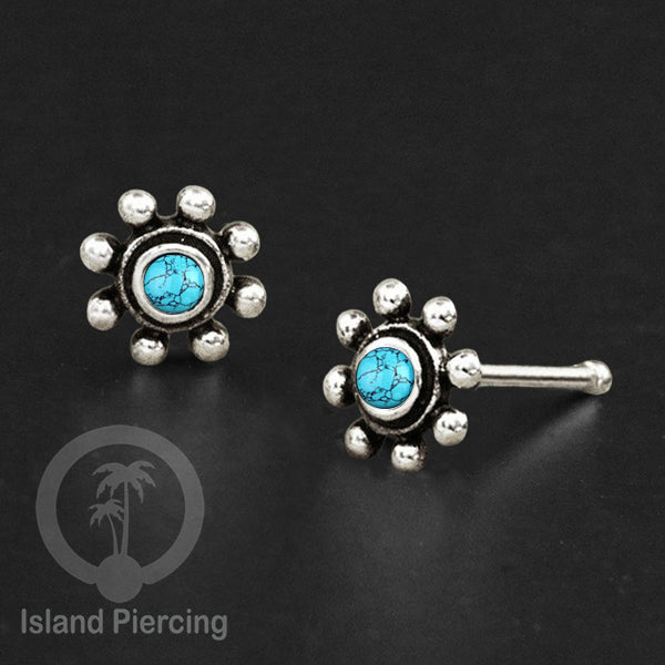 Nose Pin Piercing Silver 925 asli Jewelry Perhiasan Hidung perak dengan batu atau mutiara