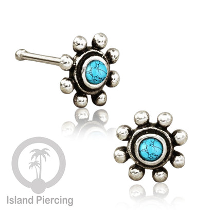 Nose Pin Piercing Silver 925 asli Jewelry Perhiasan Hidung perak dengan batu atau mutiara