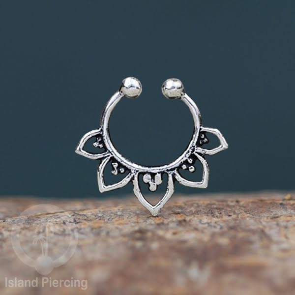 Septum Piercing dan Tindik Anting Perak 925 untuk telinga, Tragus, Daith dan Helix Piercing