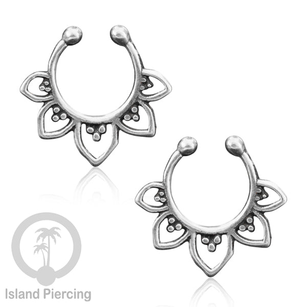 Septum Piercing dan Tindik Anting Perak 925 untuk telinga, Tragus, Daith dan Helix Piercing