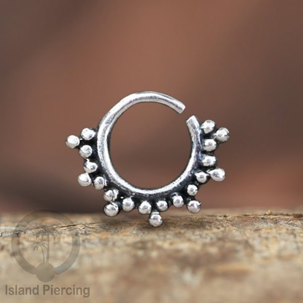 Septum Piercing dan Tindik Anting Perak 925 untuk telinga, Tragus, Daith dan Helix Piercing