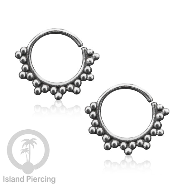Septum Piercing dan Tindik Anting Perak 925 untuk telinga, Tragus, Daith dan Helix Piercing