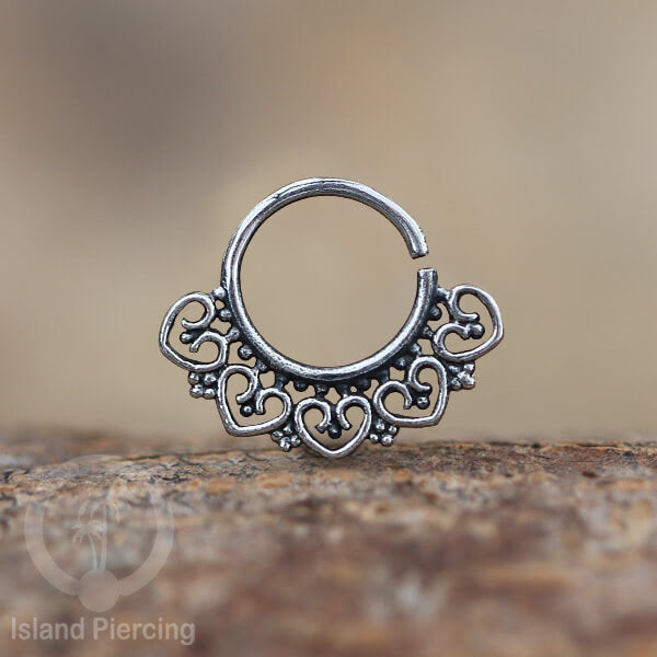 Septum Piercing dan Tindik Anting Perak 925 untuk telinga, Tragus, Daith dan Helix Piercing