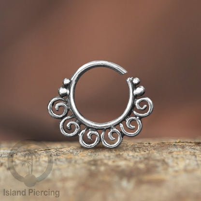 Septum Piercing dan Tindik Perak, 925 Silver, Tragus, Helix dan Daith Piercing 6,8,10mm