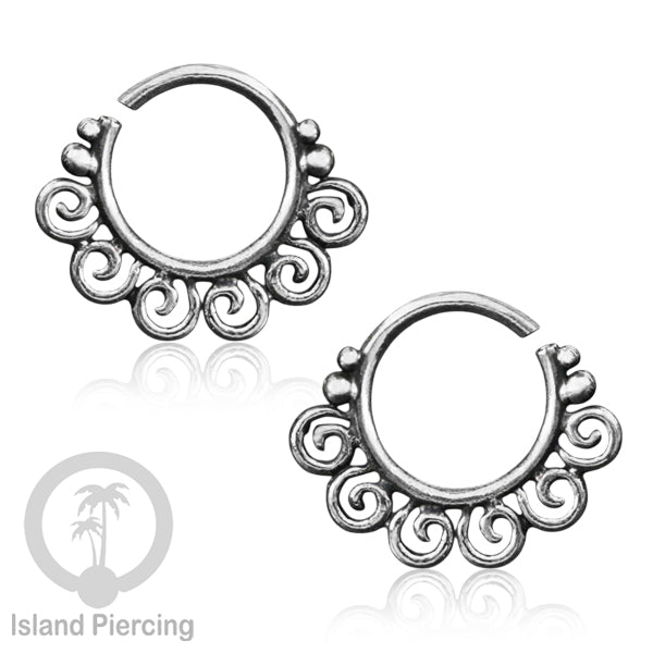 Septum Piercing dan Tindik Perak, 925 Silver, Tragus, Helix dan Daith Piercing 6,8,10mm