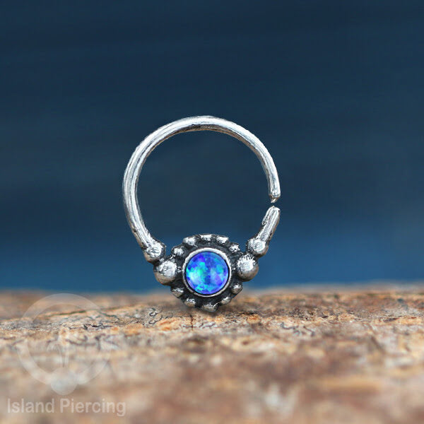 Septum Piercing Anting Perak, 925 Silver,Daith , Tragus dan Helix Piercing Batu