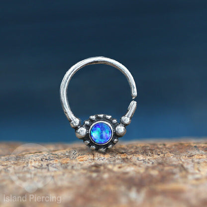 Septum Piercing Anting Perak, 925 Silver,Daith , Tragus dan Helix Piercing Batu