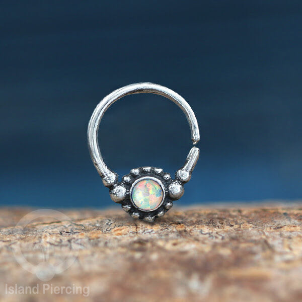 Septum Piercing Anting Perak, 925 Silver,Daith , Tragus dan Helix Piercing Batu