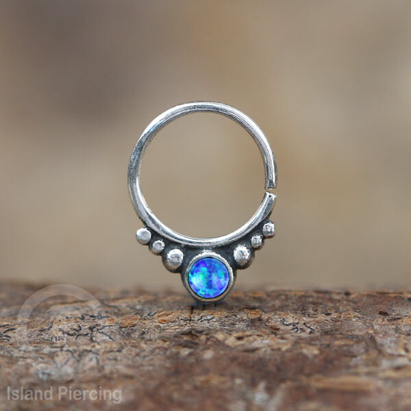 Septum Piercing Anting Perak, 925 Silver,Daith , Tragus dan Helix Piercing Batu