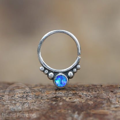 Septum Piercing Anting Perak, 925 Silver,Daith , Tragus dan Helix Piercing Batu