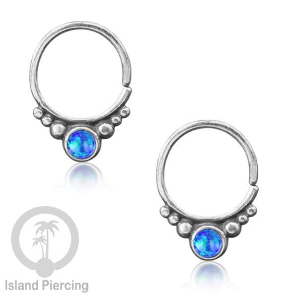 Septum Piercing Anting Perak, 925 Silver,Daith , Tragus dan Helix Piercing Batu