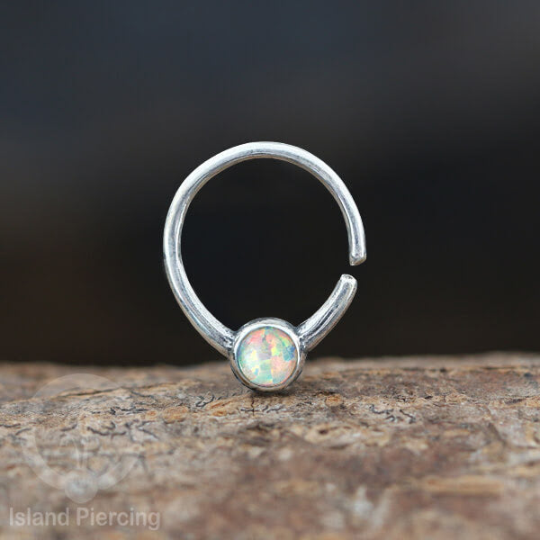 Septum Piercing Anting Perak, 925 Silver,Daith , Tragus dan Helix Piercing Batu