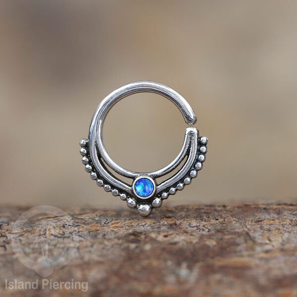 Septum Piercing dan Tindik Anting Perak, 925 Silver, Tragus, Daith dan Helix Piercing batu dan kristal