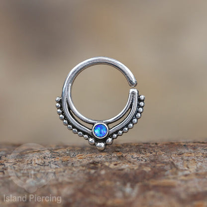 Septum Piercing dan Tindik Anting Perak, 925 Silver, Tragus, Daith dan Helix Piercing batu dan kristal