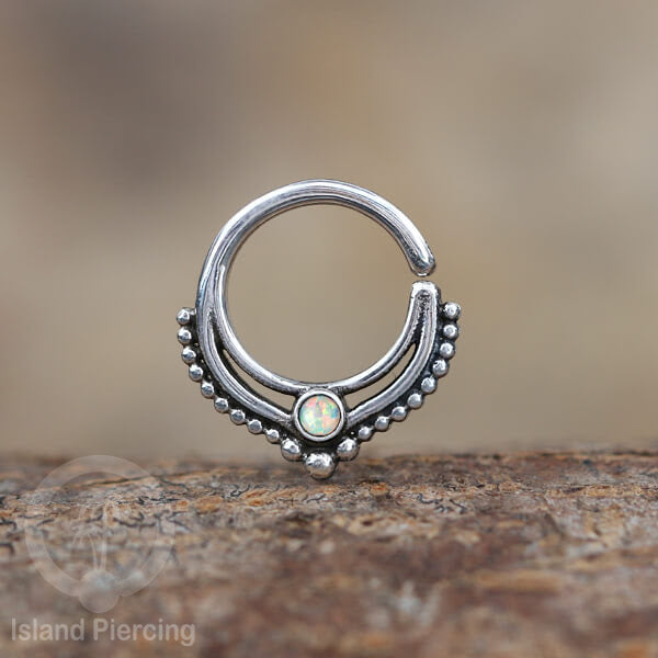 Septum Piercing dan Tindik Anting Perak, 925 Silver, Tragus, Daith dan Helix Piercing batu dan kristal