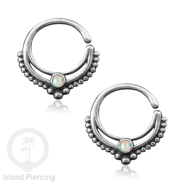 Septum Piercing dan Tindik Anting Perak, 925 Silver, Tragus, Daith dan Helix Piercing batu dan kristal