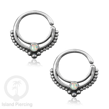 Septum Piercing dan Tindik Anting Perak, 925 Silver, Tragus, Daith dan Helix Piercing batu dan kristal