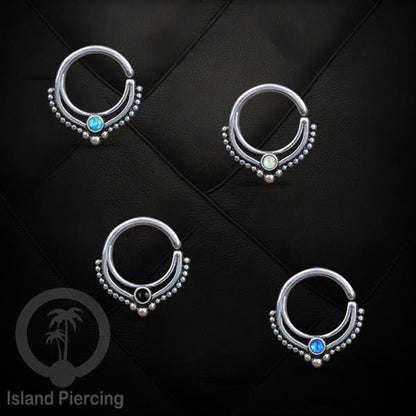 Septum Piercing dan Tindik Anting Perak, 925 Silver, Tragus, Daith dan Helix Piercing batu dan kristal