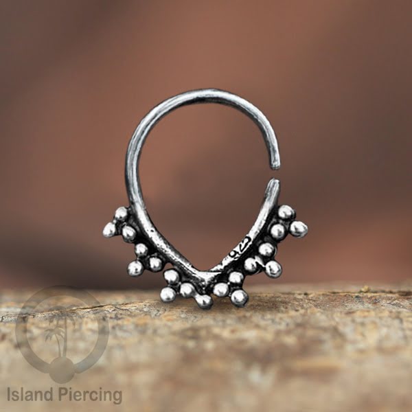 Septum Piercing dan Tindik Anting Perak 925 untuk telinga, Tragus, Daith dan Helix Piercing