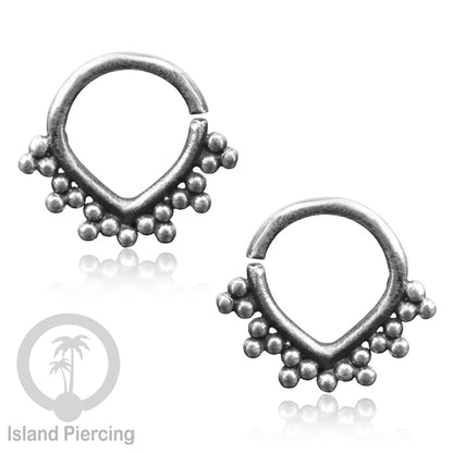 Septum Piercing dan Tindik Anting Perak 925 untuk telinga, Tragus, Daith dan Helix Piercing