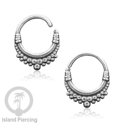 Septum Piercing dan Tindik Anting Perak, 925 Silver, Tragus, Daith dan Helix Piercing 6,8,10mm