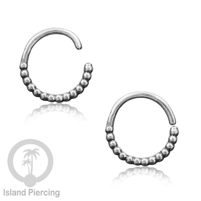 Septum Piercing dan Tindik Anting Perak, 925 Silver, Tragus, Daith dan Helix Piercing 6,8,10mm