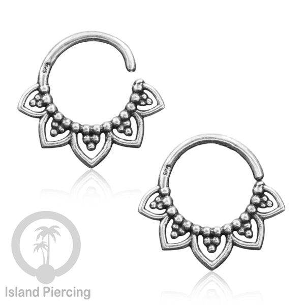 Septum Piercing dan Tindik Anting Perak, 925 Silver, Tragus, Daith dan Helix Piercing 6,8,10mm