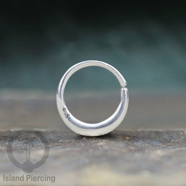 Septum Piercing dan Tindik Anting Perak, 925 Silver, Tragus, Helix dan Daith Piercing 6,8,10mm