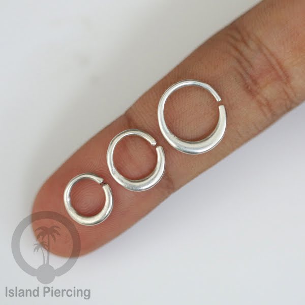 Septum Piercing dan Tindik Anting Perak, 925 Silver, Tragus, Helix dan Daith Piercing 6,8,10mm